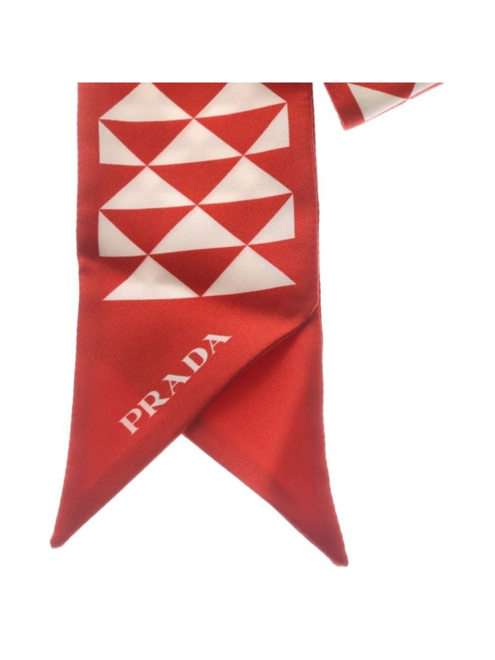 Prada Silk Scarf Red White - Picture 3 of 6